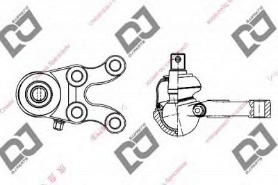 DJ PARTS db1033 -  Несущий / направляющий шарнир